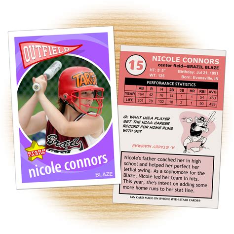 Softball Bunting Play Card Template Example