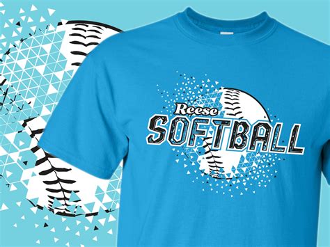 Softball T-Shirt Design Template 2