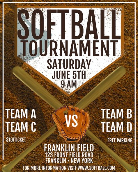 Softball Tournament Flyer Template Download