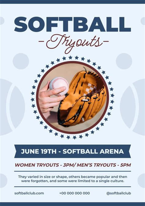 Softball Tryout Flyer Template