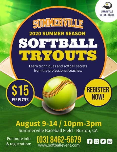 Softball Tryout Flyer Template Best Practices