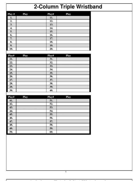 Softball Wristband Excel Template