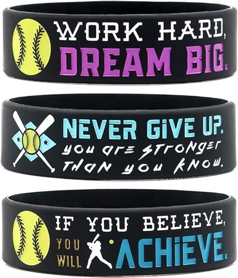 Softball Wristband with Quote or Message