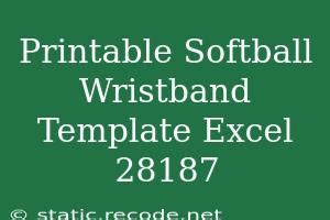 Softball Wristband Template 7