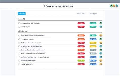 Software Deployment Checklist Template in Excel