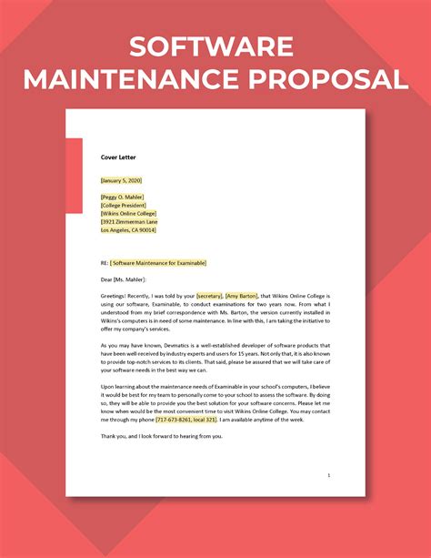 Software Proposal Template Sample