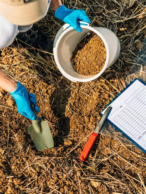 Soil scientist testing soil samples