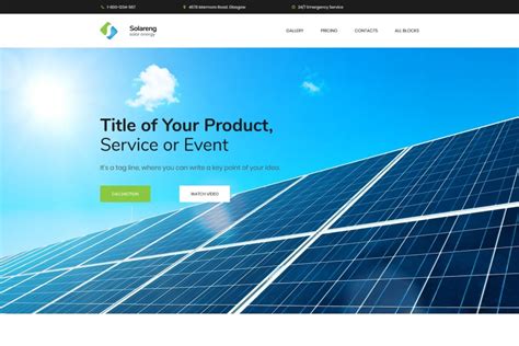 Solar Energy Website Template