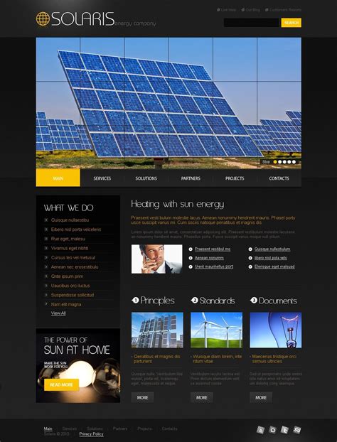 Solar Energy Website Template Clean