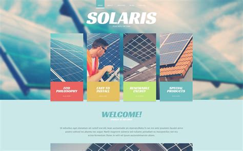 Solar Energy Website Template Customizable