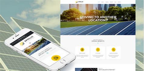 Solar Energy Website Template Easy to Use