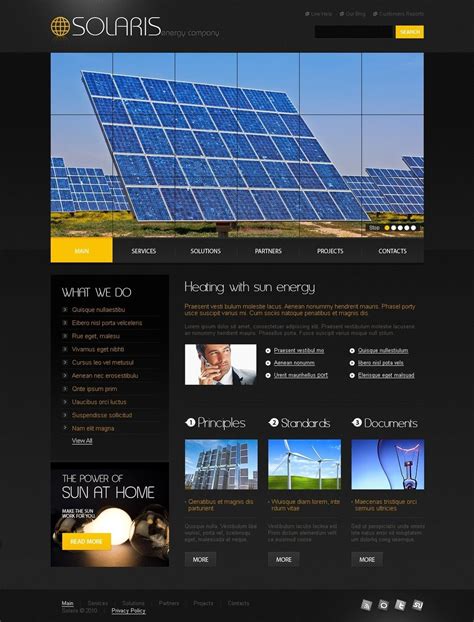 Solar Energy Website Template Simple