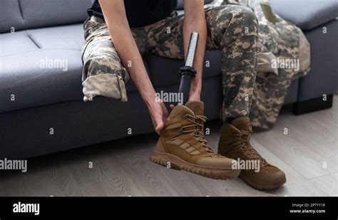 Soldier with an amputation in a rehabilitation setting