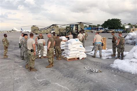 Soldiers supporting disaster relief efforts