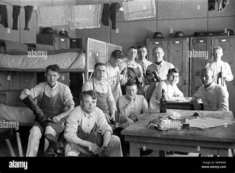 Image of soldiers in a barracks common room