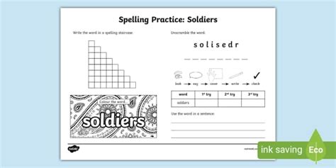 Soldiers Spelling Mnemonics