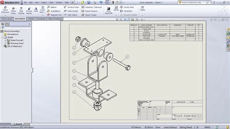 SolidWorks drawing template example