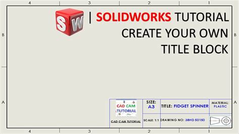 SolidWorks Drawing Template Custom