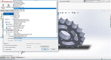 SolidWorks file types and extensions