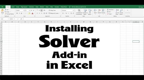 Solver Add-in Example