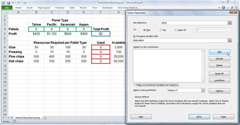 Solver Google Spreadsheets Case Study