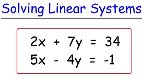 Solving systems of linear equations