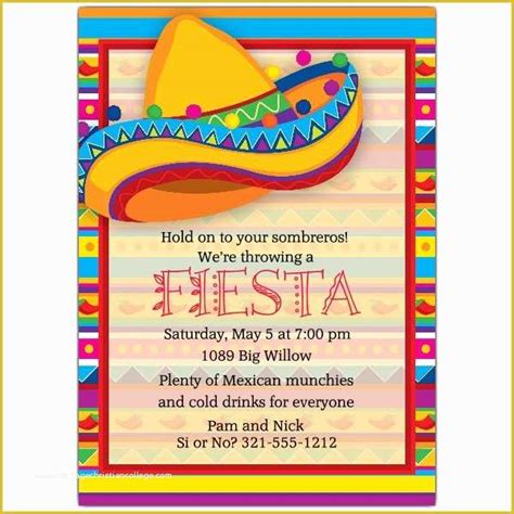 Sombrero Invitation Template