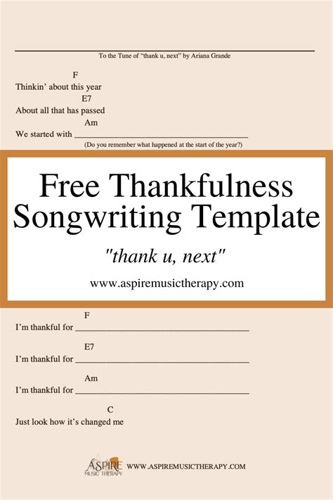 Songwriting Template