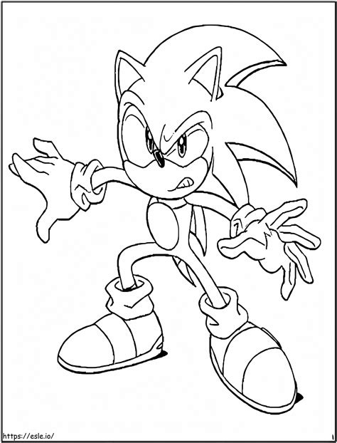 Sonic Action Coloring Page