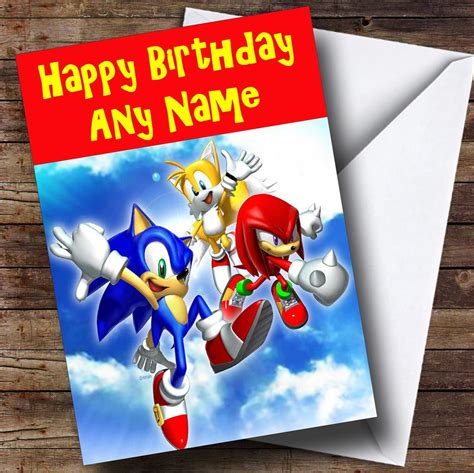 Sonic birthday card template free