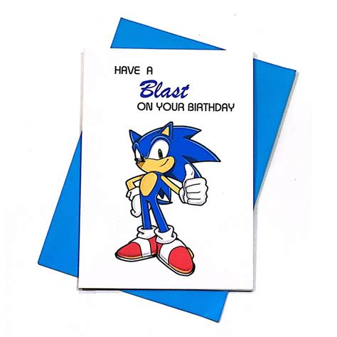 Sonic birthday cards for kids