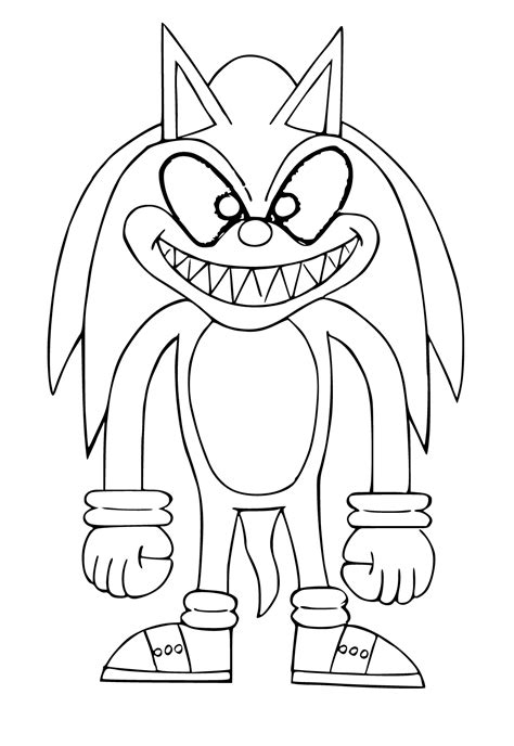 Sonic Exe Coloring Book Template