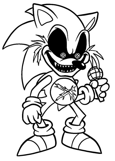 Sonic Exe Coloring Pages for Kids