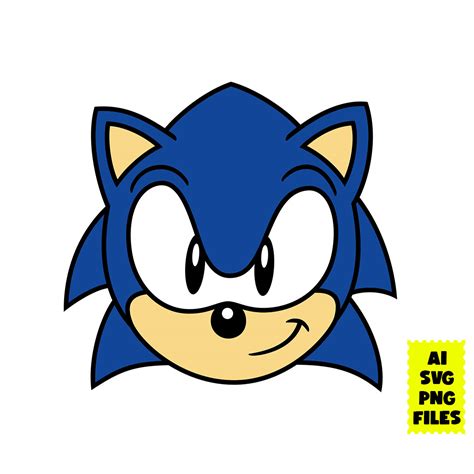 Sonic face template with accessories