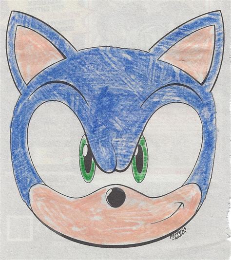 Sonic the Hedgehog face template 6