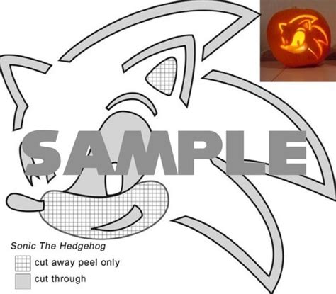 Sonic the Hedgehog Pumpkin Stencil Design 4