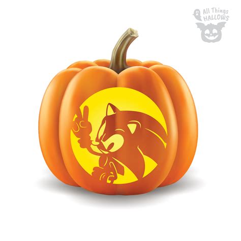 Sonic the Hedgehog Pumpkin Stencil Design 5