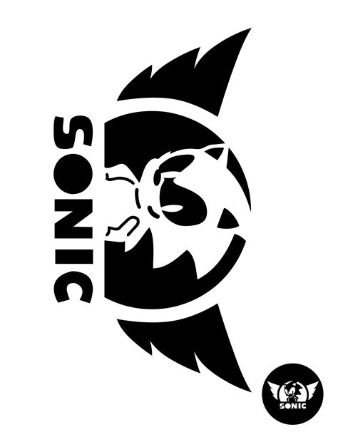 Sonic the Hedgehog Pumpkin Stencil Design 9