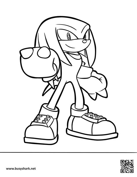 Sonic and Knuckles Coloring Page