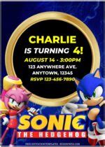 Sonic Speedster Invitation Template