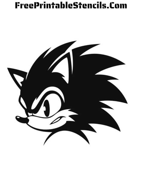 Stencil Template for Sonic's Face