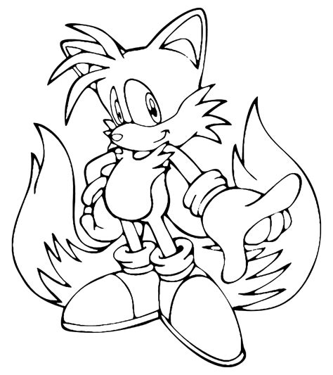 Sonic and Tails Coloring Page