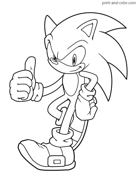 Sonic the Hedgehog coloring pages printable