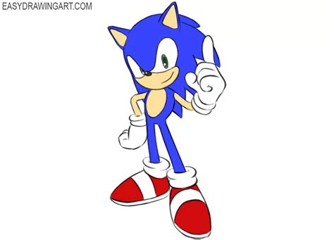 Sonic the Hedgehog drawing template