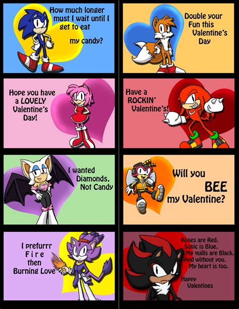 Sonic Valentine's Day Card Examples