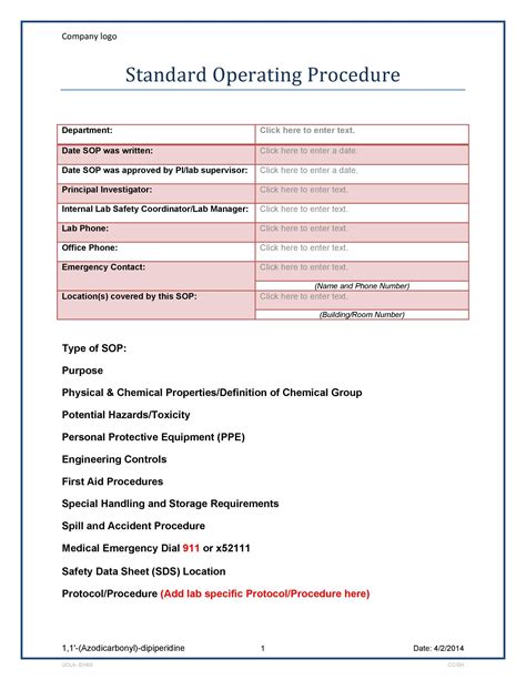 S&Op Template Excel