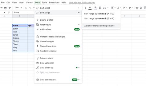 Sorting rows in Google Sheets