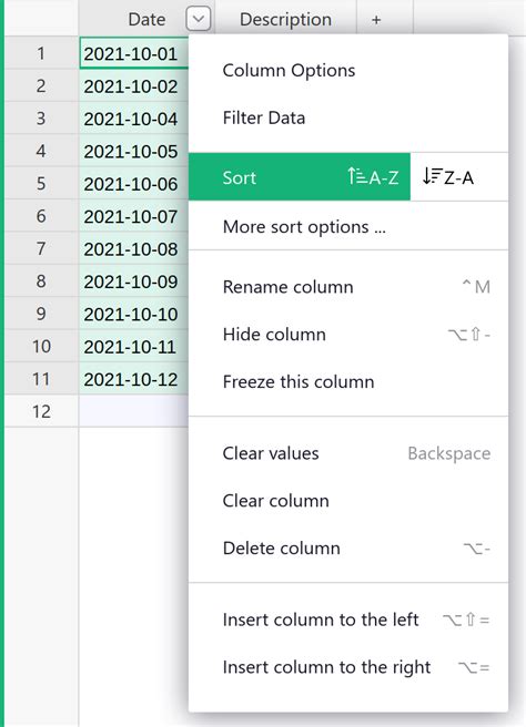 Sorting and Filtering Columns in Excel