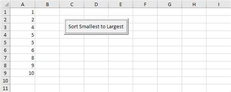 Sorting Numbers in Excel using VBA Macros