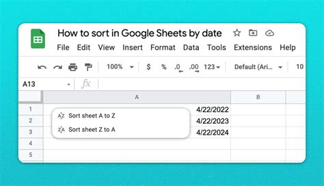 Sorting rows by date in Google Sheets